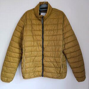 Old Navy Men’s Ochre Narrow Channel Puffer Jacket Size M